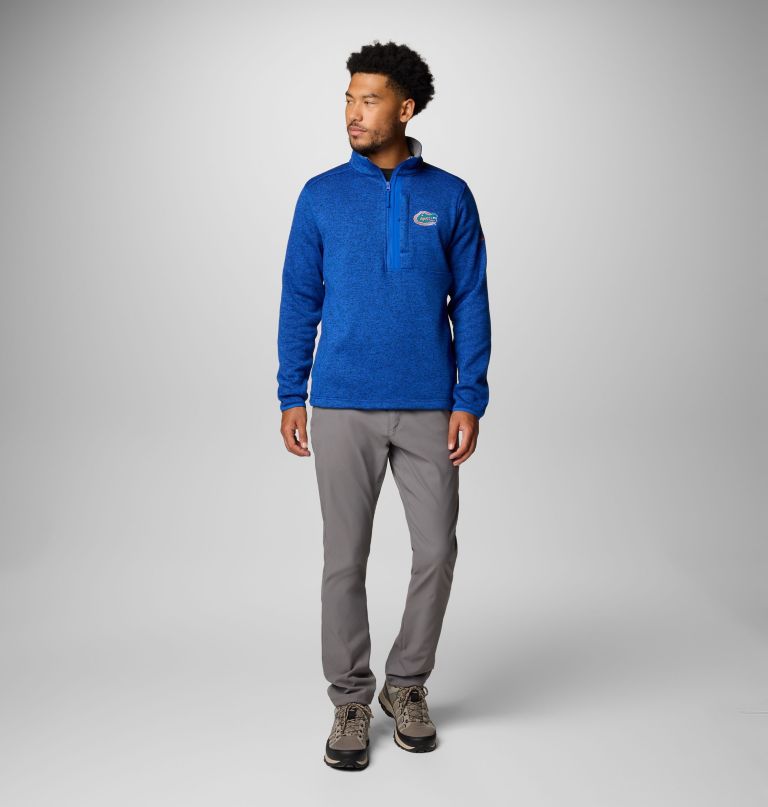 heren collegiate sweater weather fleece pullover met halve rits - florida