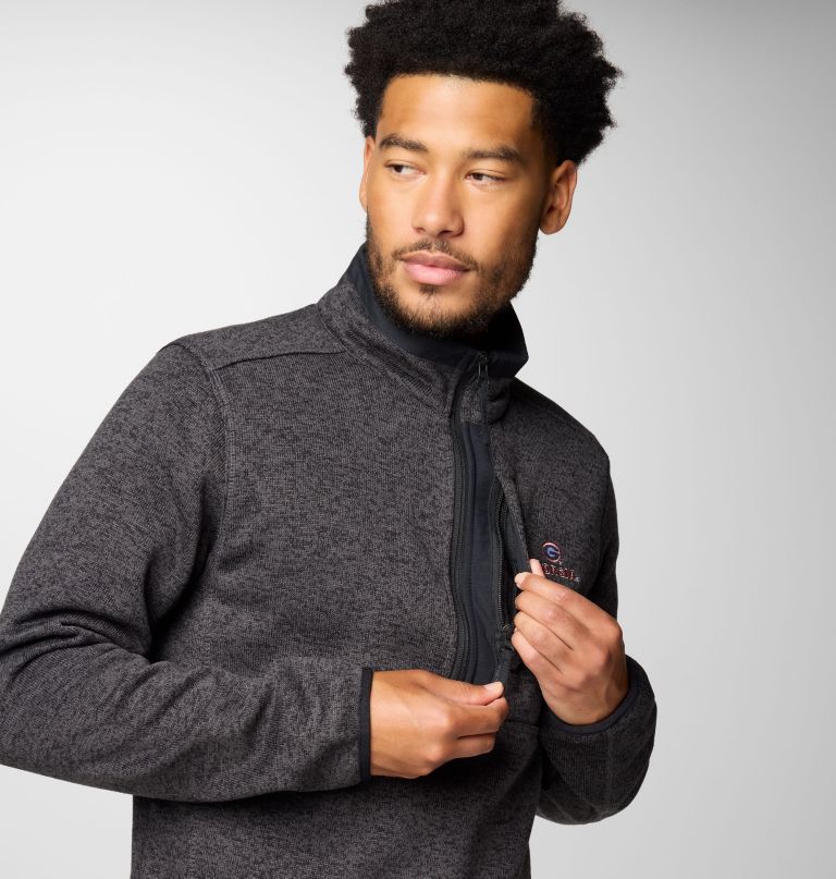 heren collegiate sweater weather fleece pullover met halve rits - georgia