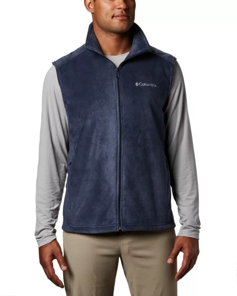 heren steens mountain fleece vest - lang
