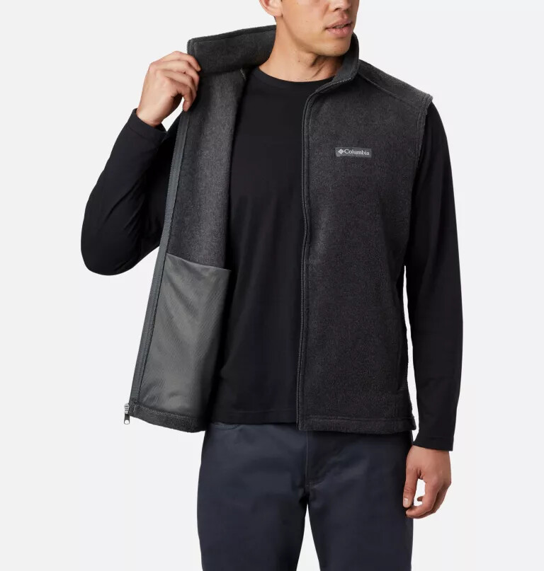 heren steens mountain fleece vest - lang