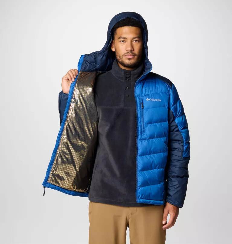 heren labyrinth loop ii hooded jacket - lang