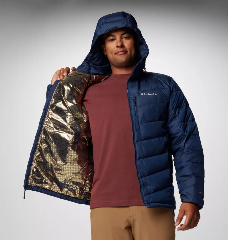 heren labyrinth loop ii hooded jacket - lang