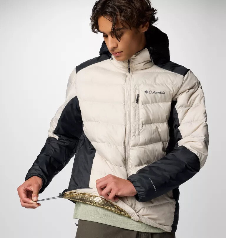 heren labyrinth loop ii hooded jacket - lang