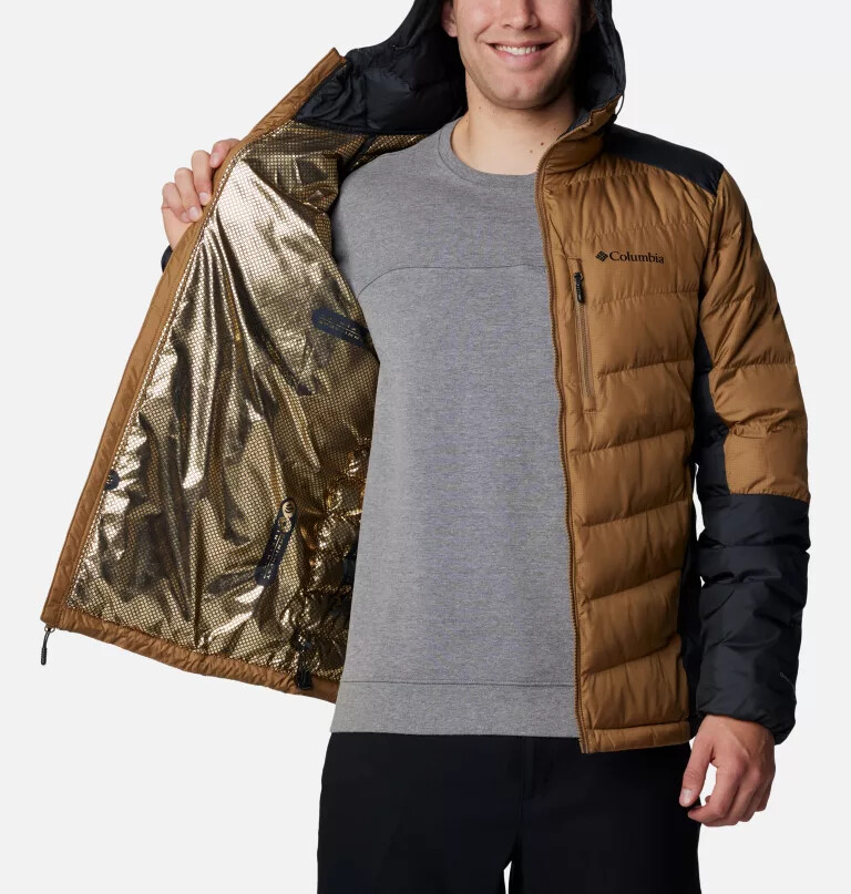 heren labyrinth loop ii hooded jacket - lang