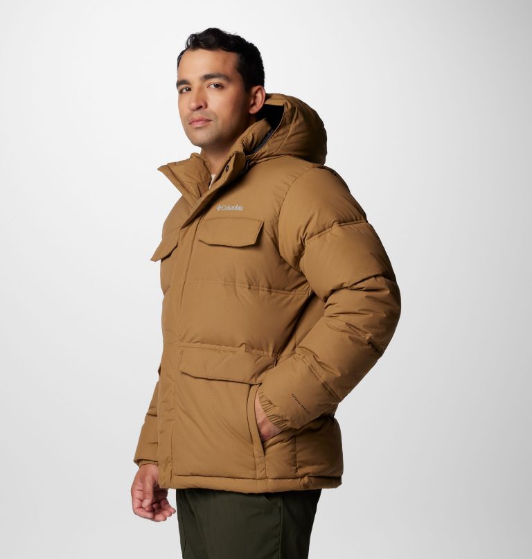 landroamer-pufferjack voor heren lang
