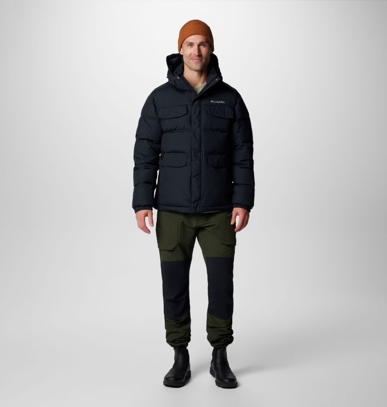 landroamer-pufferjack voor heren lang
