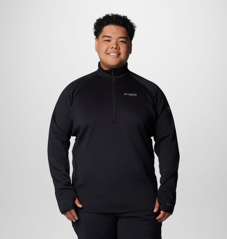 heren crystal leaf omni-heat helix half zip pullover - groot