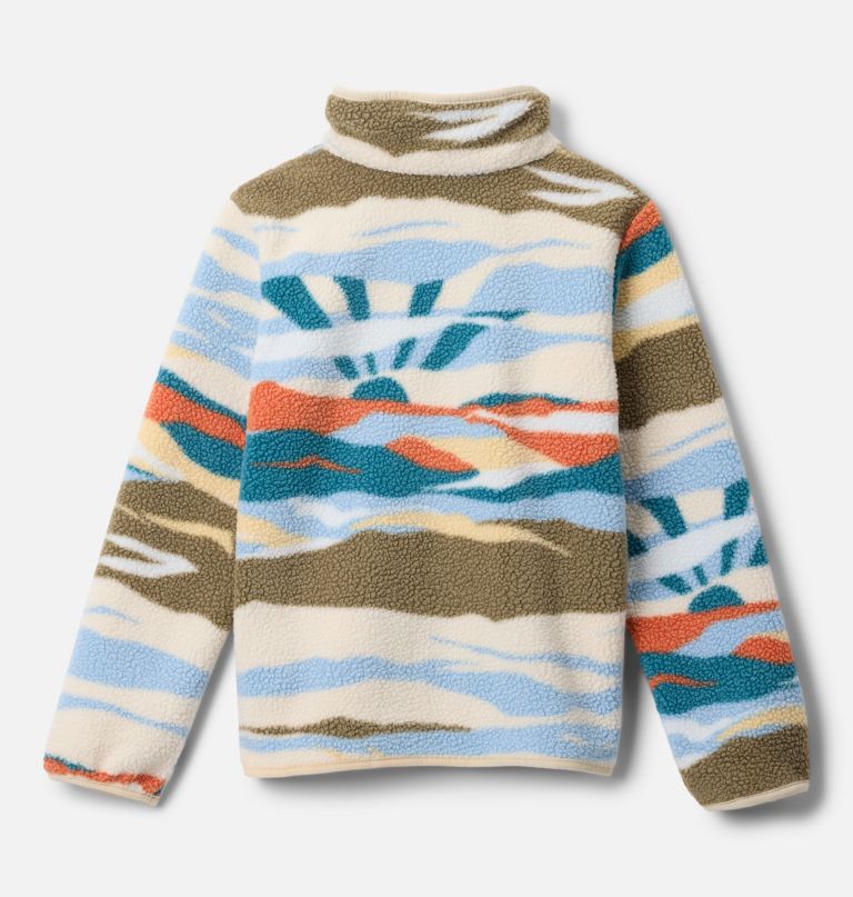kinderpullover van helvetia ii met print en halve drukknoopsluiting