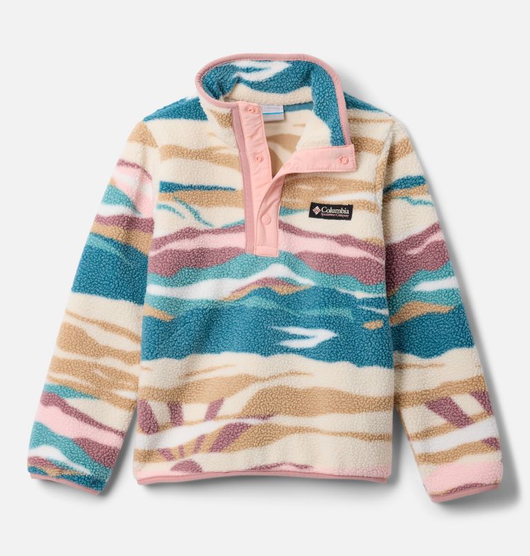 kinderpullover van helvetia ii met print en halve drukknoopsluiting