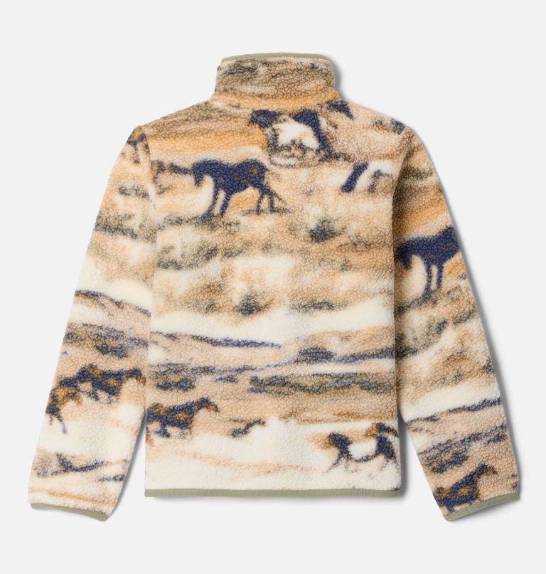 kinderpullover van helvetia ii met print en halve drukknoopsluiting