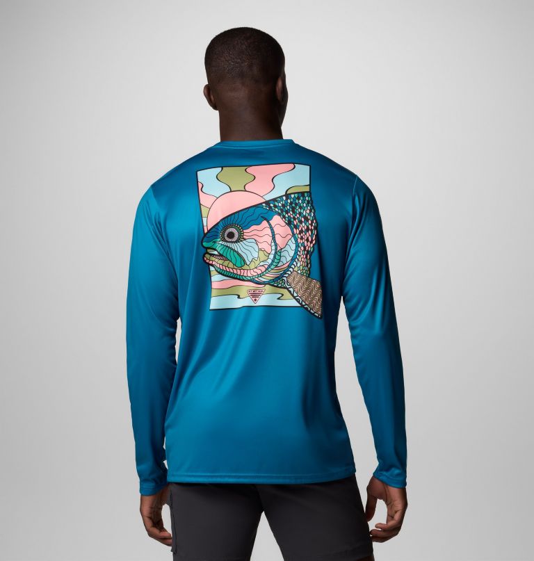heren terminal tackle pfg fish shine t-shirt met lange mouwen