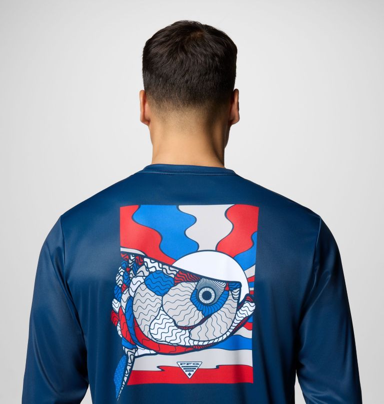 heren terminal tackle pfg fish shine t-shirt met lange mouwen