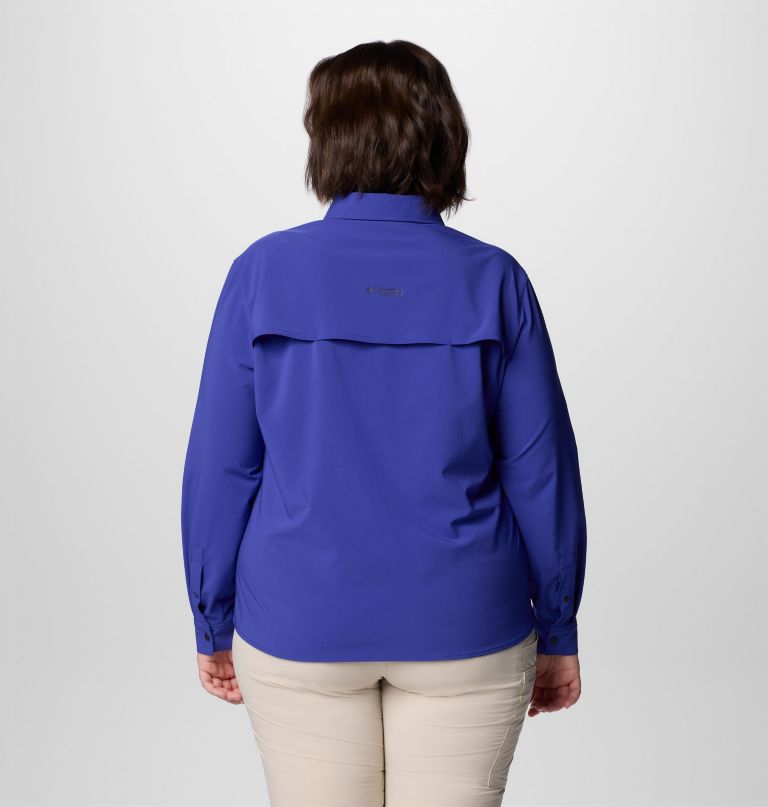 dames summit valley geweven shirt met lange mouwen - plus size