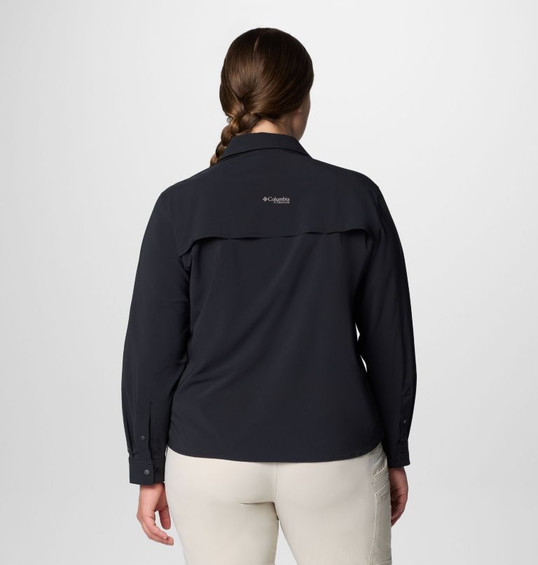 dames summit valley geweven shirt met lange mouwen - plus size