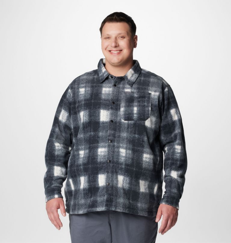 heren steens mountain fleece shirtjas met print ii - groot