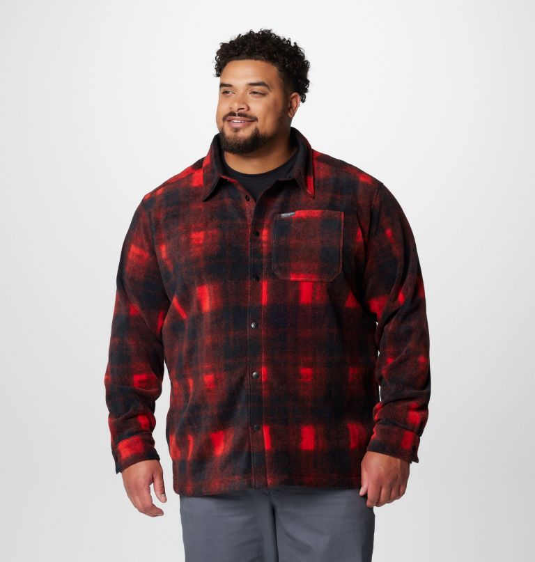heren steens mountain fleece shirtjas met print ii - groot