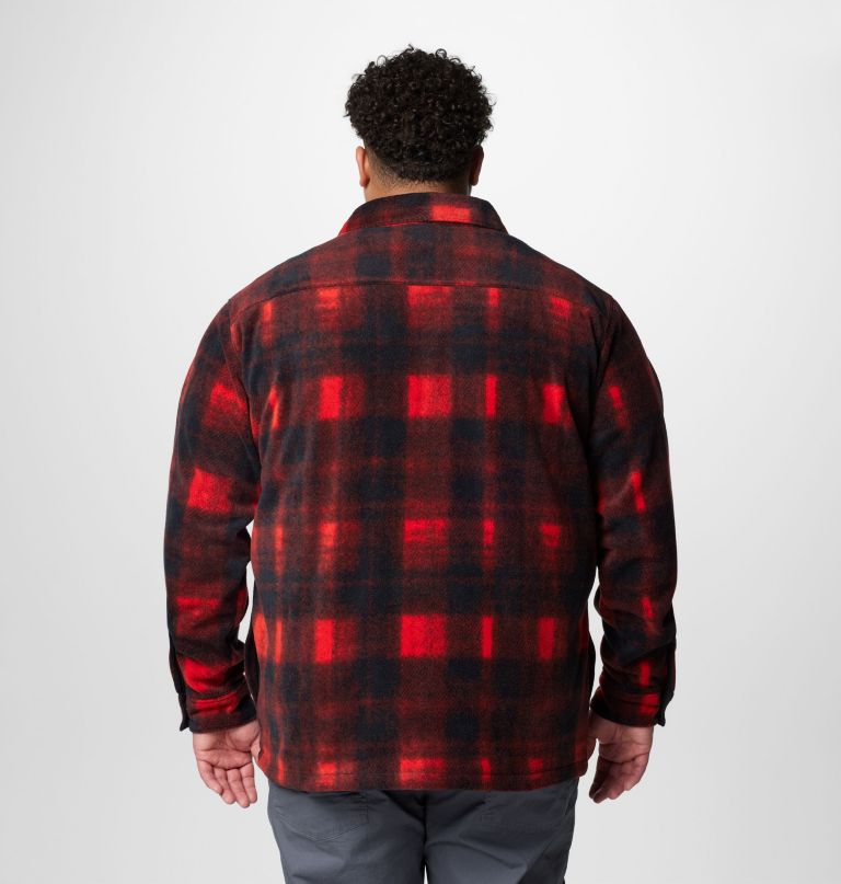 heren steens mountain fleece shirtjas met print ii - groot