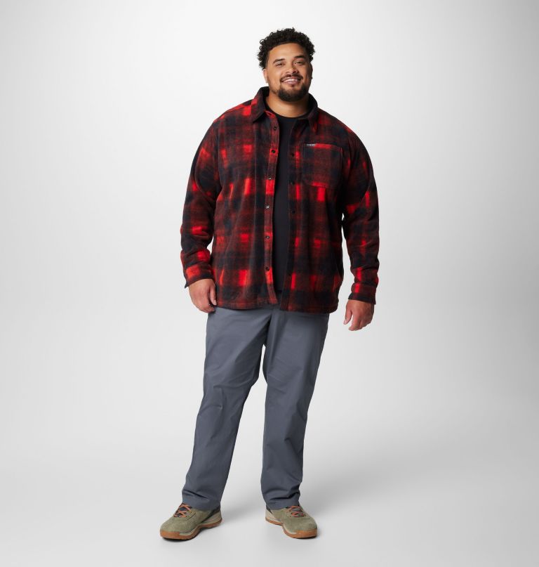 heren steens mountain fleece shirtjas met print ii - groot