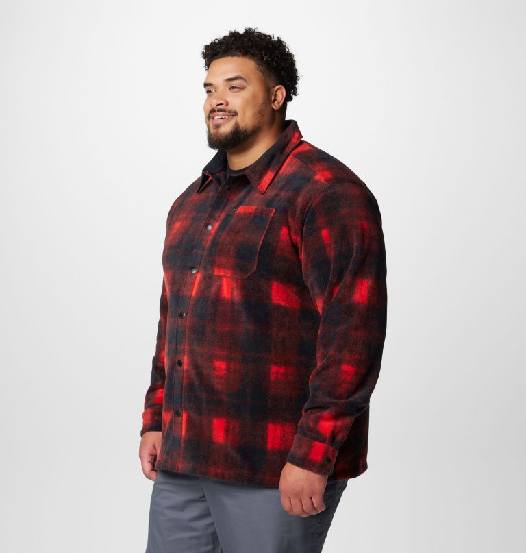 heren steens mountain fleece shirtjas met print ii - groot
