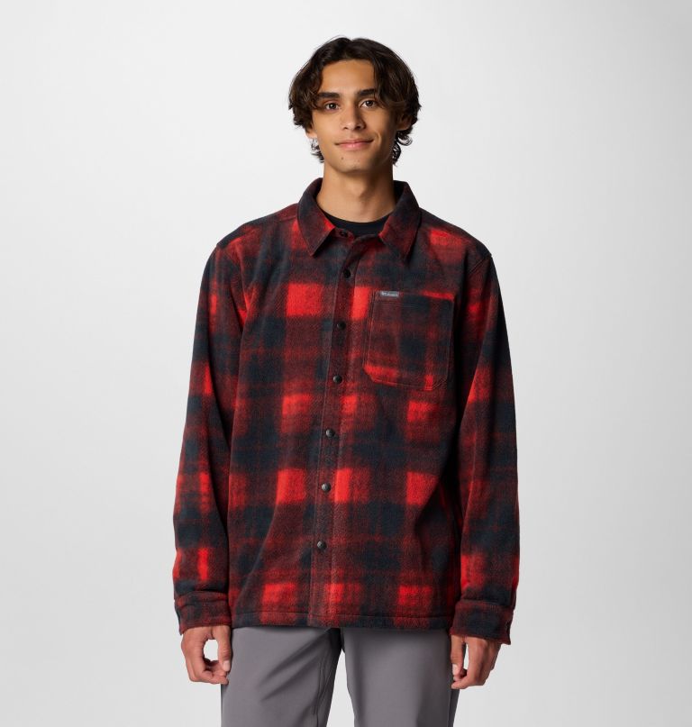 steens mountain fleece shirtjas met print voor heren ii - lang