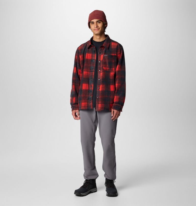 steens mountain fleece shirtjas met print voor heren ii - lang