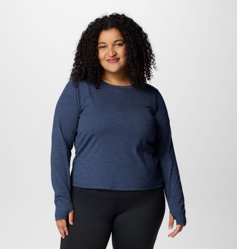dames boundless days gebreide trui met lange mouwen - plus size