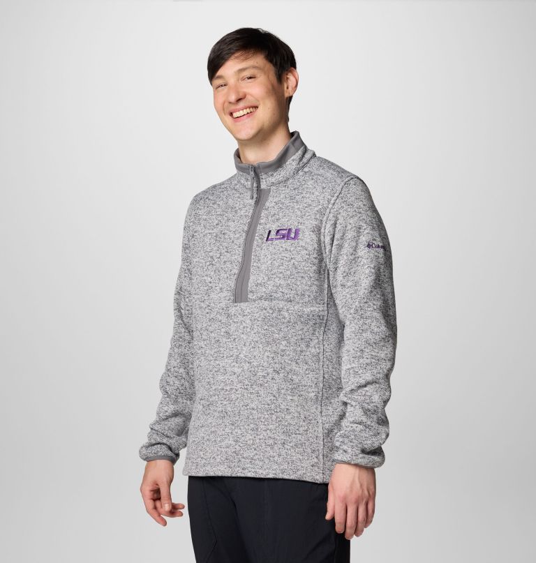 heren collegiate sweater weather fleece pullover met halve rits - lsu