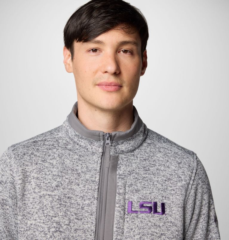 heren collegiate sweater weather fleece pullover met halve rits - lsu