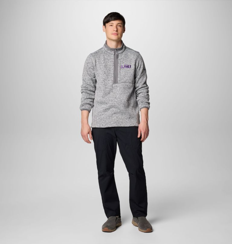 heren collegiate sweater weather fleece pullover met halve rits - lsu