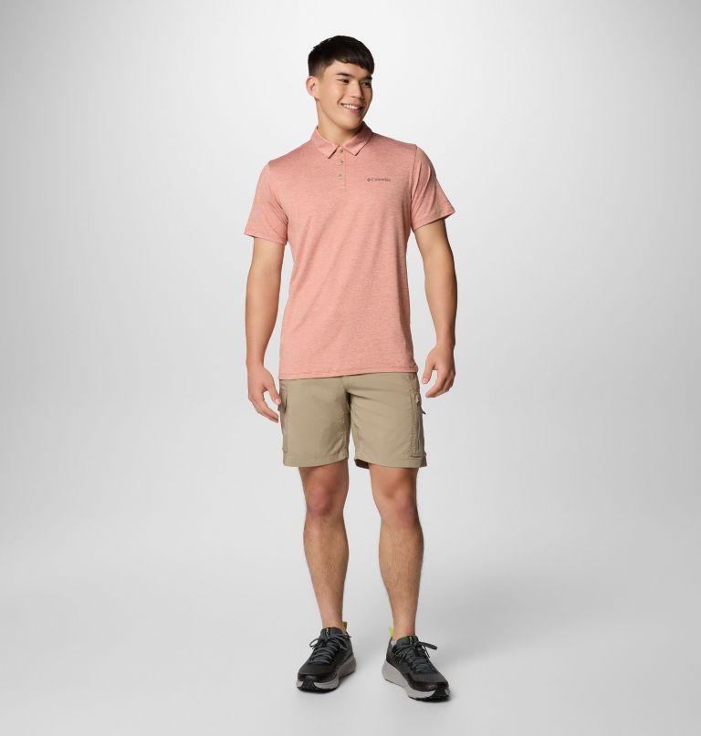 heren tech trail utility polo - lang
