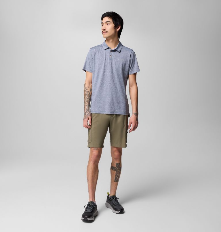 heren tech trail utility polo - lang