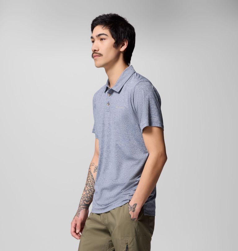 heren tech trail utility polo - lang