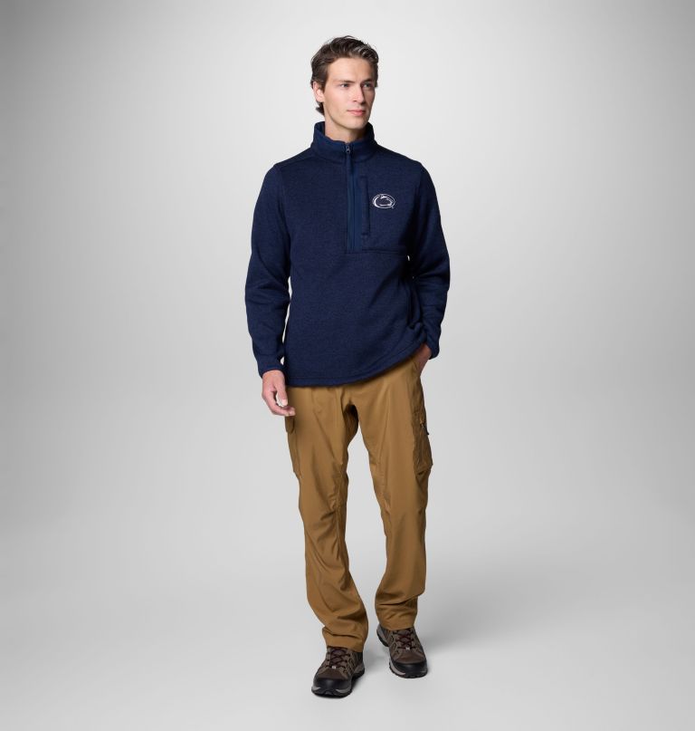 heren collegiate sweater weather fleece pullover met halve rits - penn state
