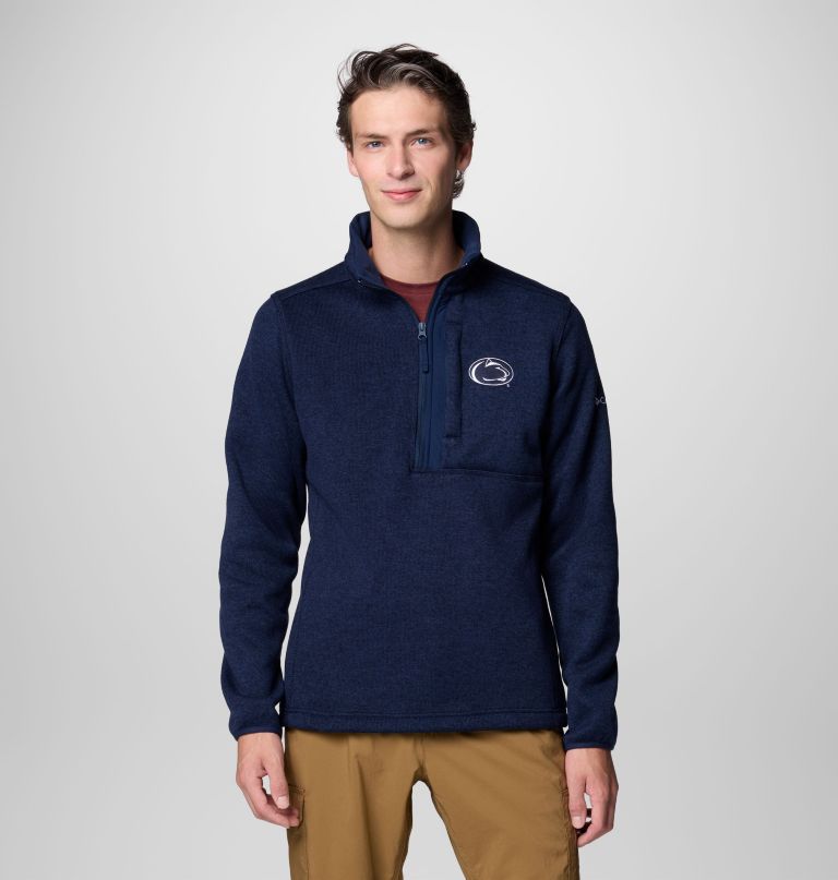 heren collegiate sweater weather fleece pullover met halve rits - penn state