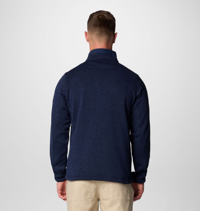 heren collegiate sweater weather fleece pullover met halve rits - michigan