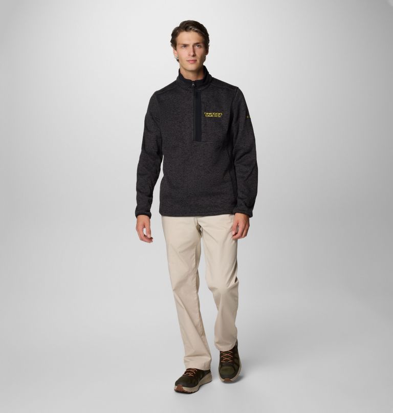 heren collegiate sweater weather fleece pullover met halve rits - oregon