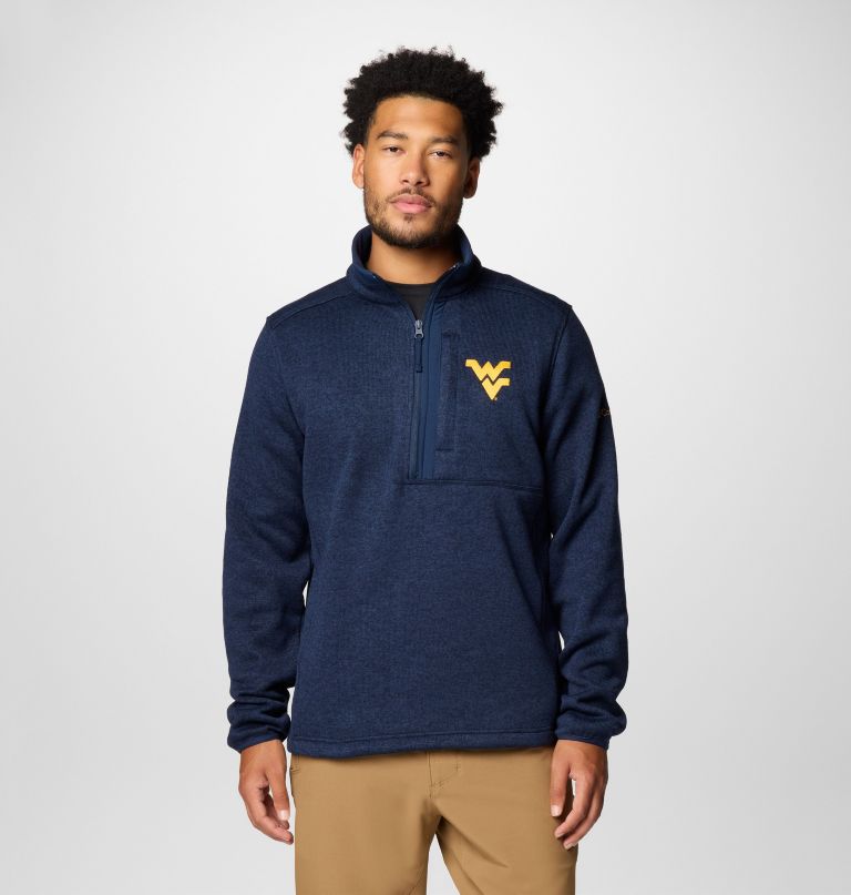 heren collegiate sweater weather fleece half zip pullover - west virginia