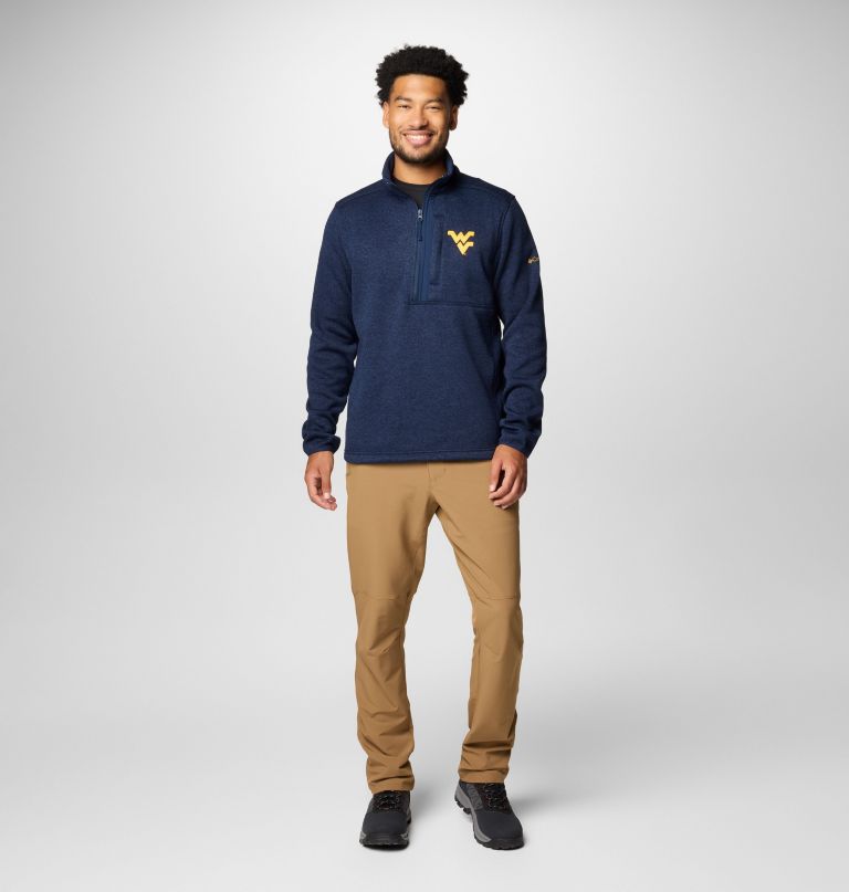 heren collegiate sweater weather fleece half zip pullover - west virginia