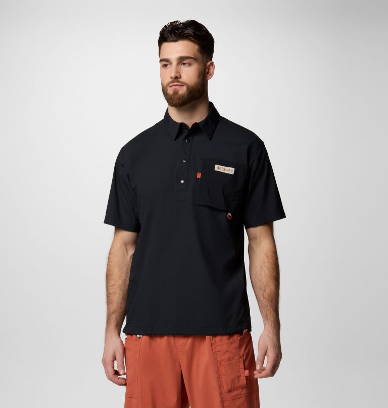 cove beach geweven shirt met korte mouwen