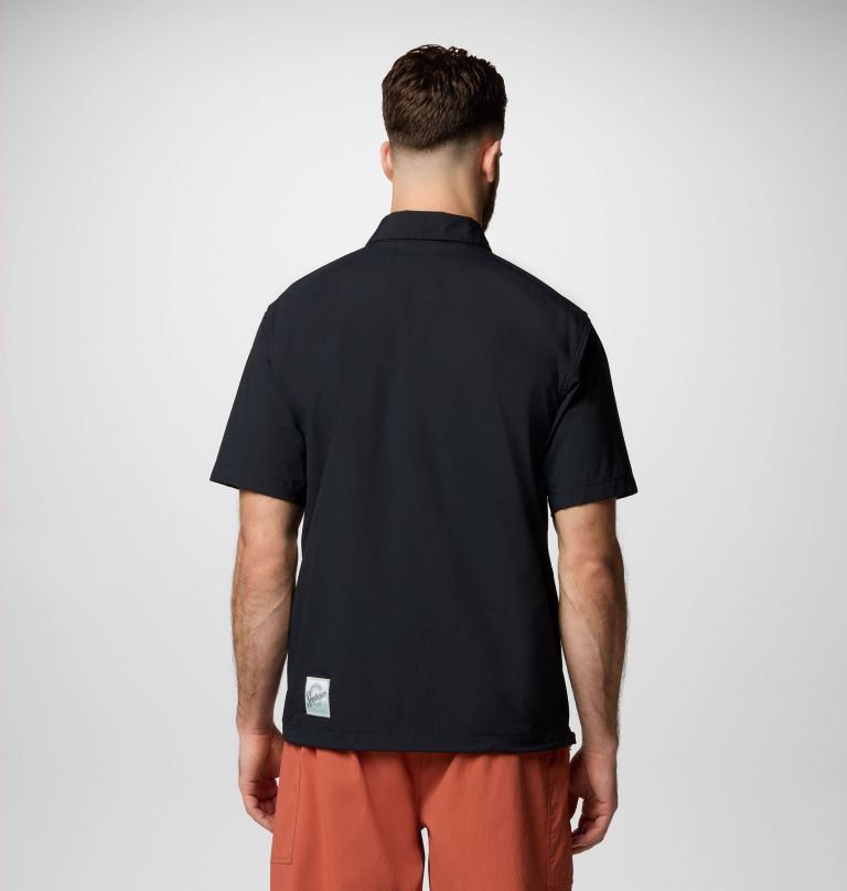 cove beach geweven shirt met korte mouwen