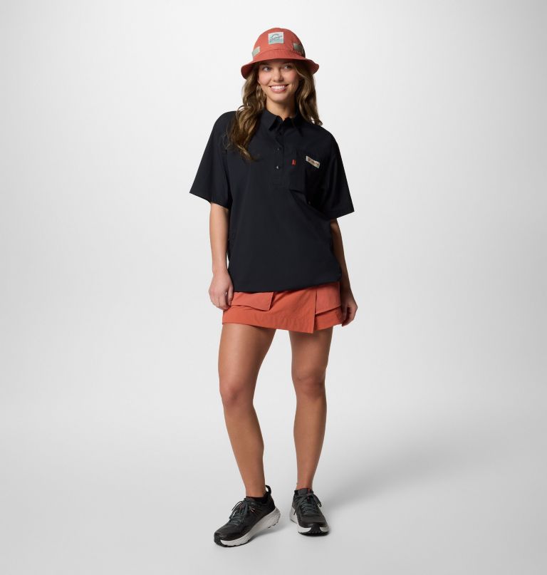 cove beach geweven shirt met korte mouwen