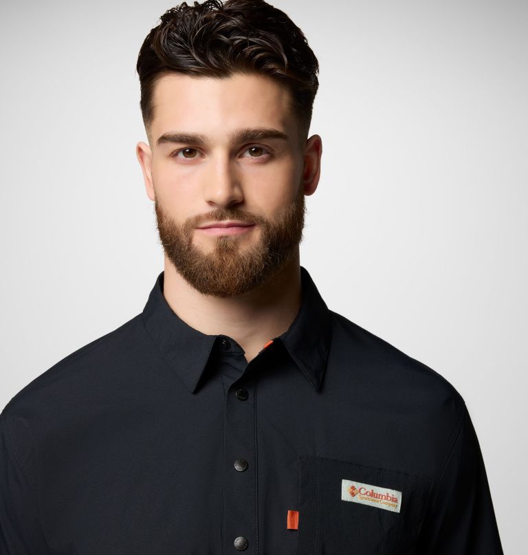 cove beach geweven shirt met korte mouwen
