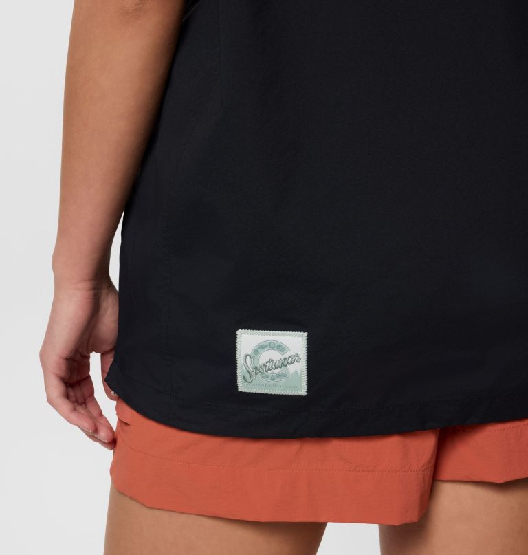 cove beach geweven shirt met korte mouwen