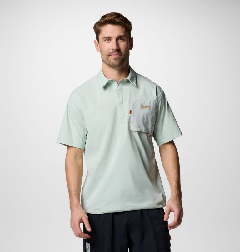 cove beach geweven shirt met korte mouwen