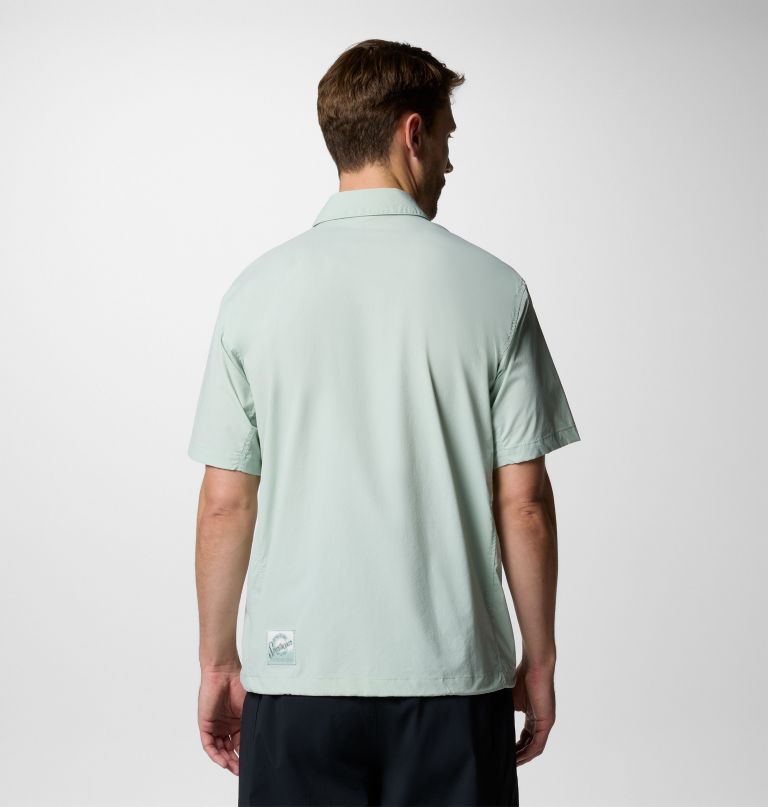 cove beach geweven shirt met korte mouwen