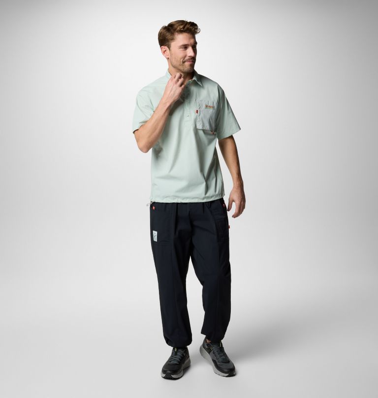 cove beach geweven shirt met korte mouwen