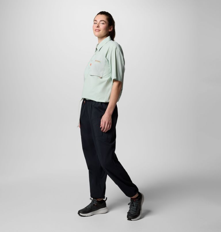 cove beach geweven shirt met korte mouwen