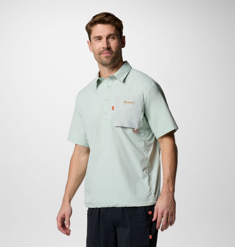 cove beach geweven shirt met korte mouwen