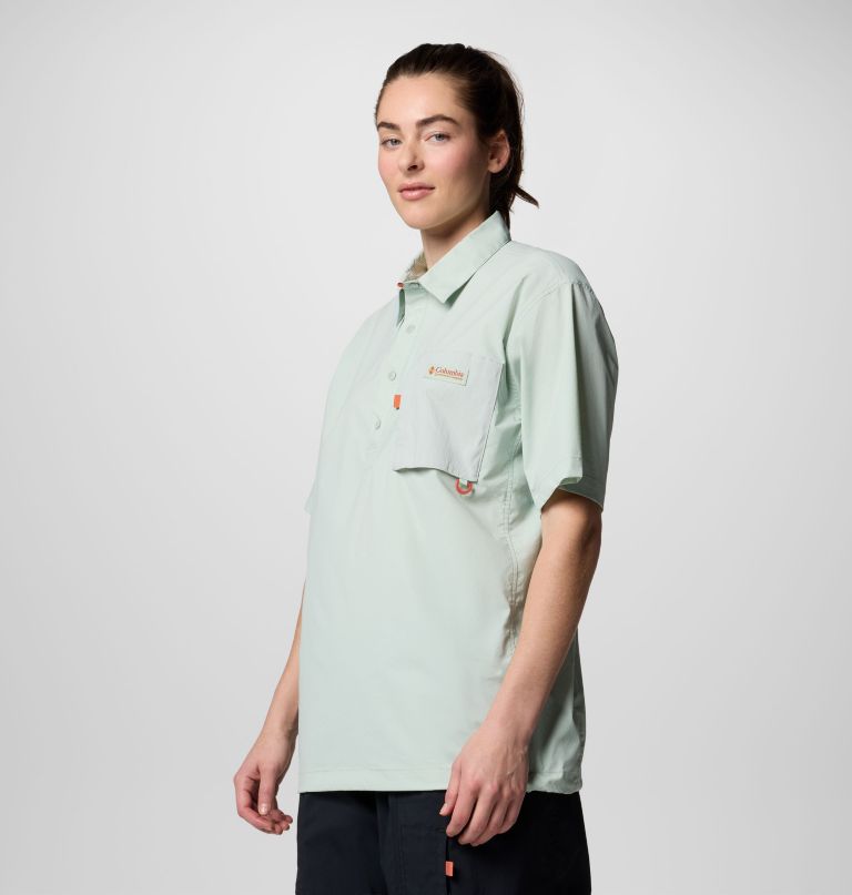 cove beach geweven shirt met korte mouwen