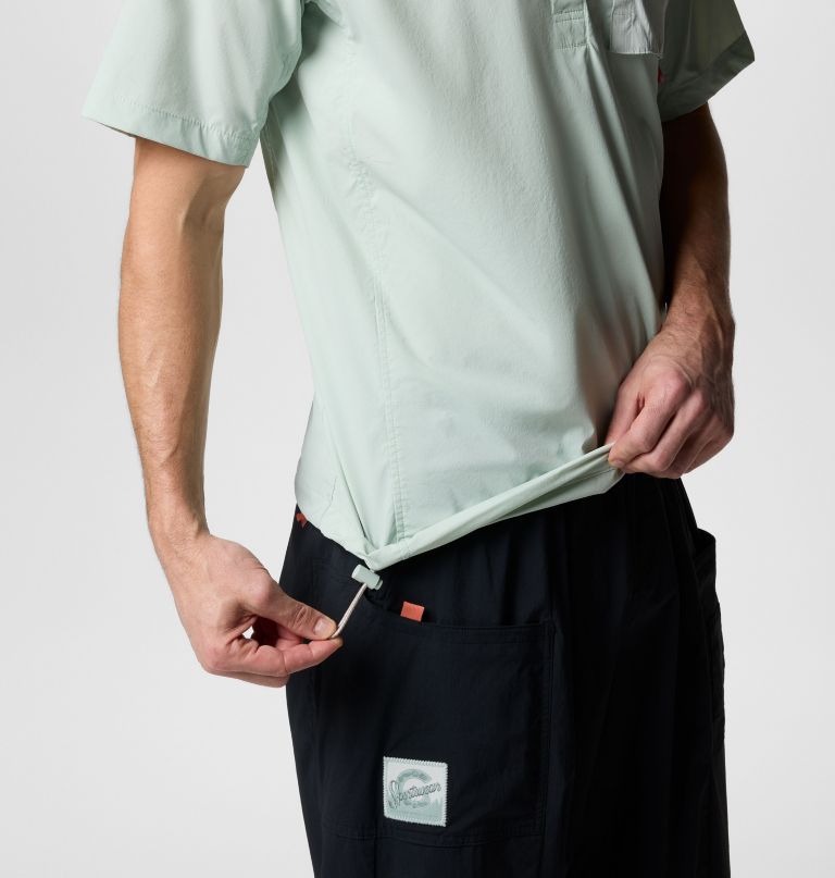 cove beach geweven shirt met korte mouwen